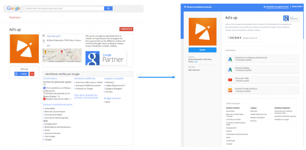 Nouvelle page Google Partners