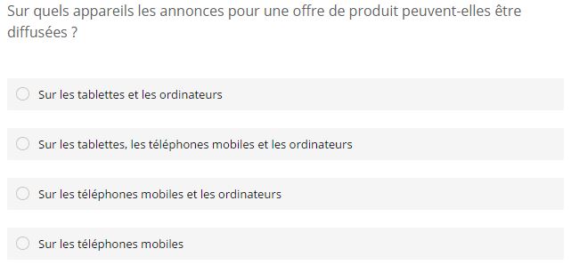 Examen Google Shopping