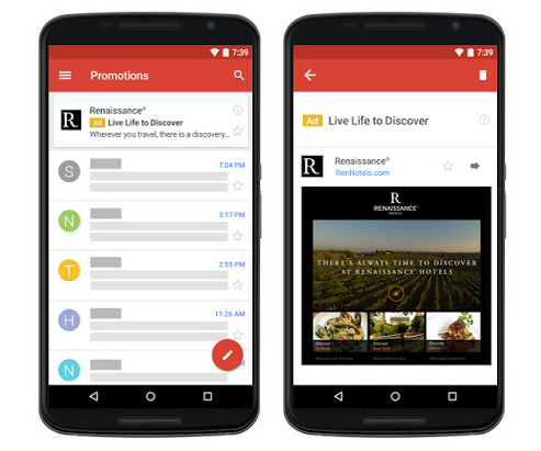 Publicité Gmail Native