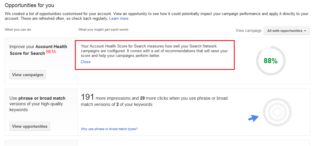 AdWords-Health-Score