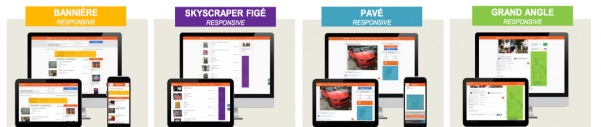 Format publicitaire responsive Le Bon Coin