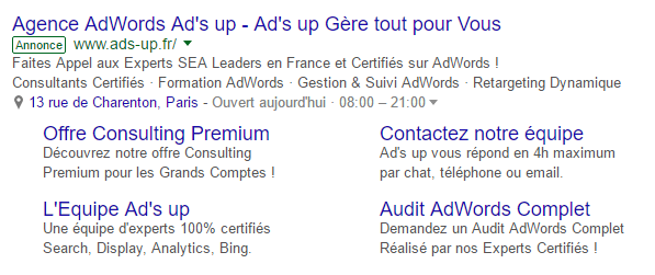 Nouvelle apparence des annonces AdWords