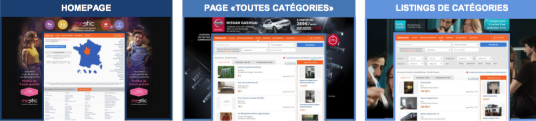 Format publicitaire habillage de site Le Bon Coin