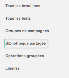 Bibliothèque partagé AdWords