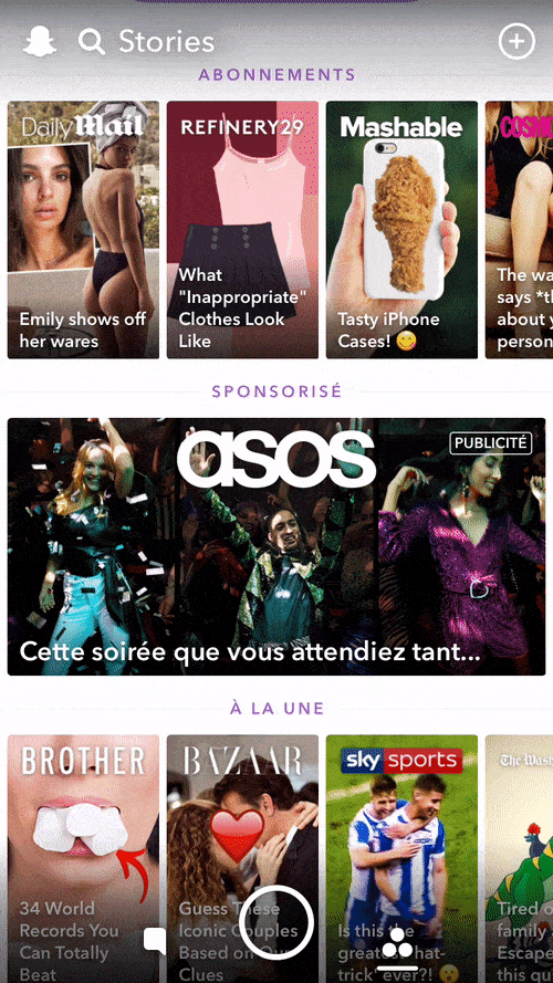 Stories sponsorisées asos