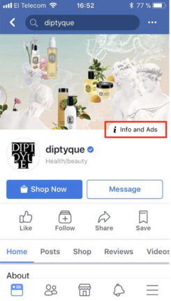 Facebook-onglet-informations