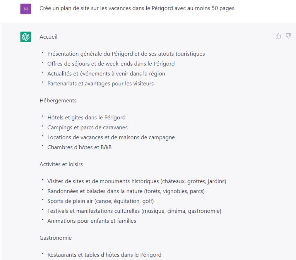 proposer plan de site