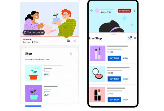 Le Live Shop, bientôt généralisé sur YouTube ?