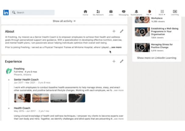 Un exemple de profil LinkedIn généré par l'intelligence artificielle.