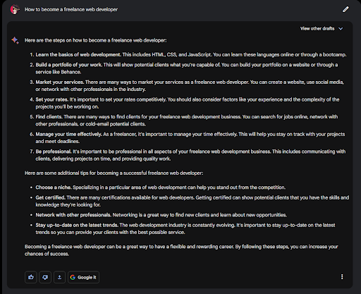 question bard developpeur