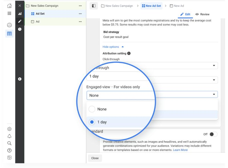 La nouvelle attribution Vue active (Engaged-view).