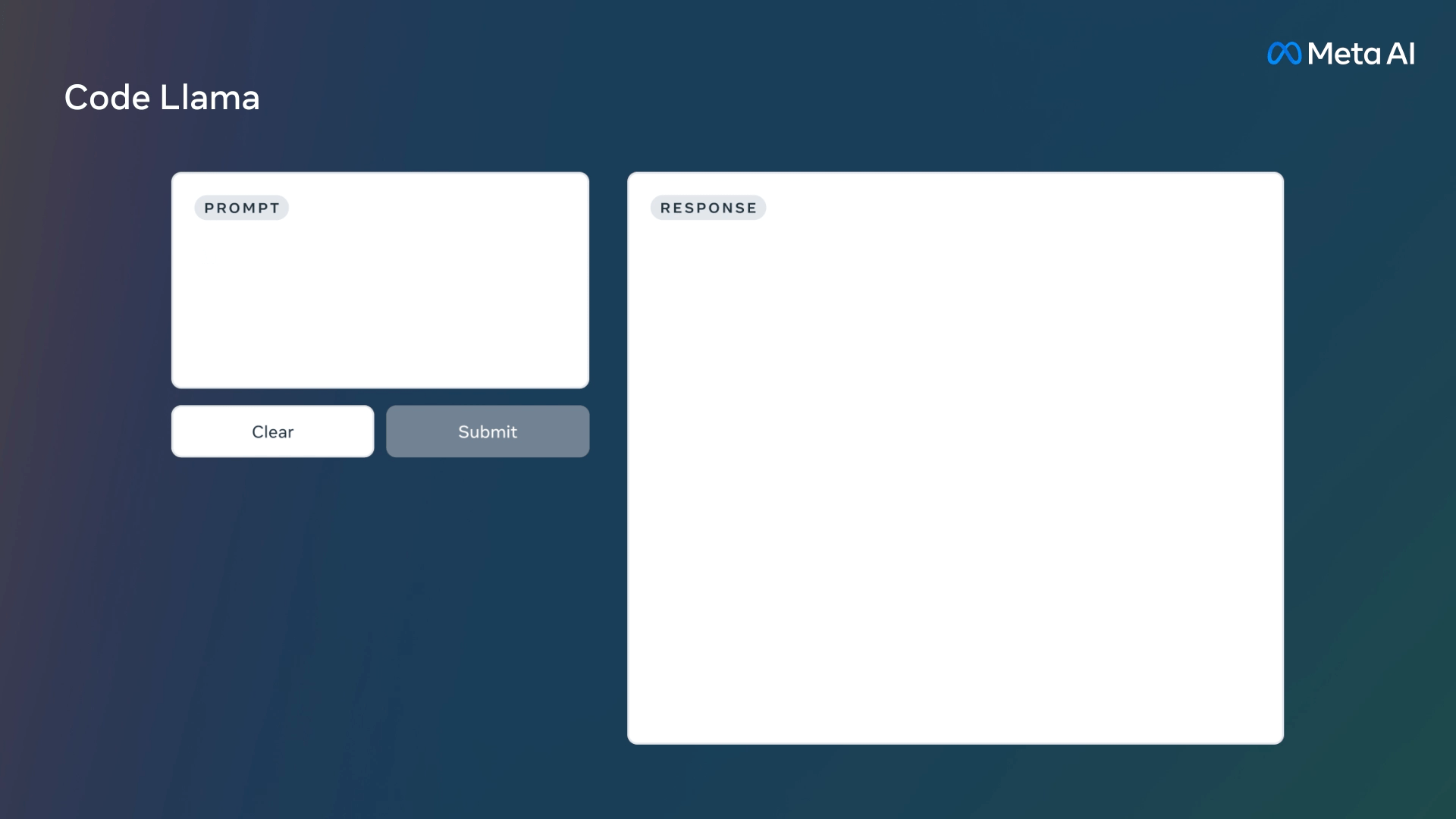 L'interface de Code Llama. Source : Meta.