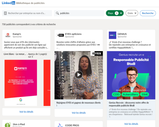 Une médiathèque de publicités sur LinkedIn pour visualiser les annonces de vos concurrents&nbsp;